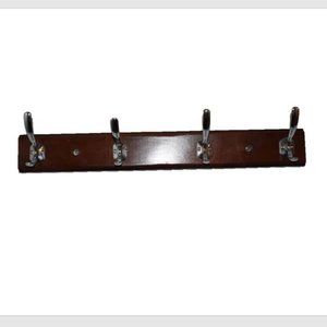 Wall Mounted Wooden Coat Rack 4 Hooks